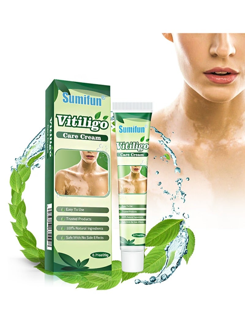 Sumifun Vitiligo Care Cream For White Spots On Skin，Gentle and Non-irritating，Regulating & Improve Skin Pigmentation，Reduces White Spots on Skin (20g)  - Image 1