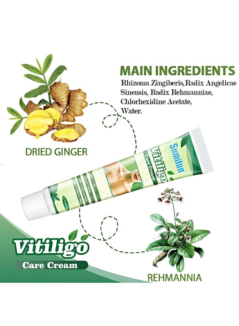 Sumifun Vitiligo Care Cream For White Spots On Skin，Gentle and Non-irritating，Regulating & Improve Skin Pigmentation，Reduces White Spots on Skin (20g)  - Image 4