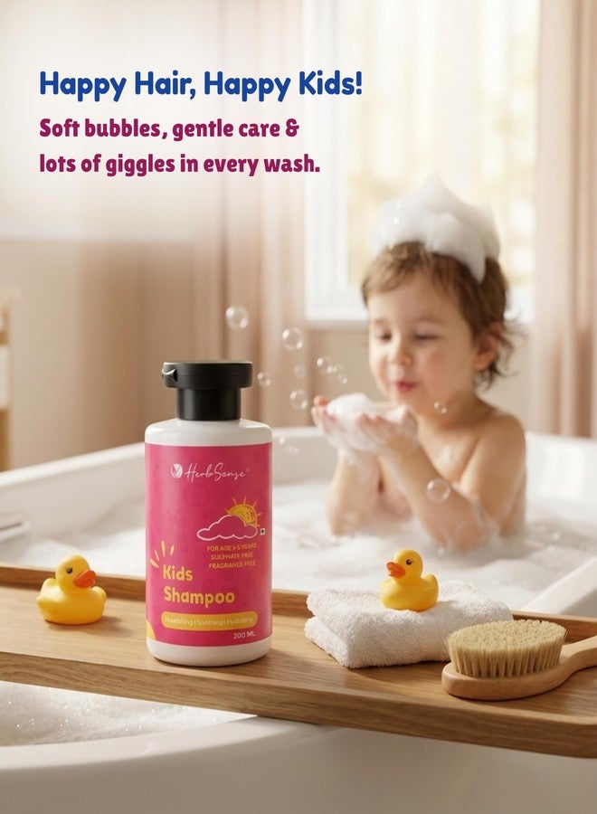 Herbsense Kids Shampoo & Kids Body Wash Combo Pack, Plant Based, Pure Natural & Safe, Tear Free, (Pack of 2, 200ml x 2) For Age 1+ Years - Image 3
