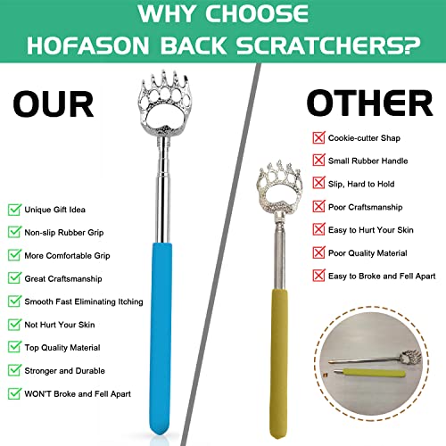 HOFASON 6 Pack Back Scratcher Fathers Day Dad Gifts, White Elephant Gifts for Adults, Stocking Stuffers for Men Women Teens, Prizes for Adults (Muti) - Image 4
