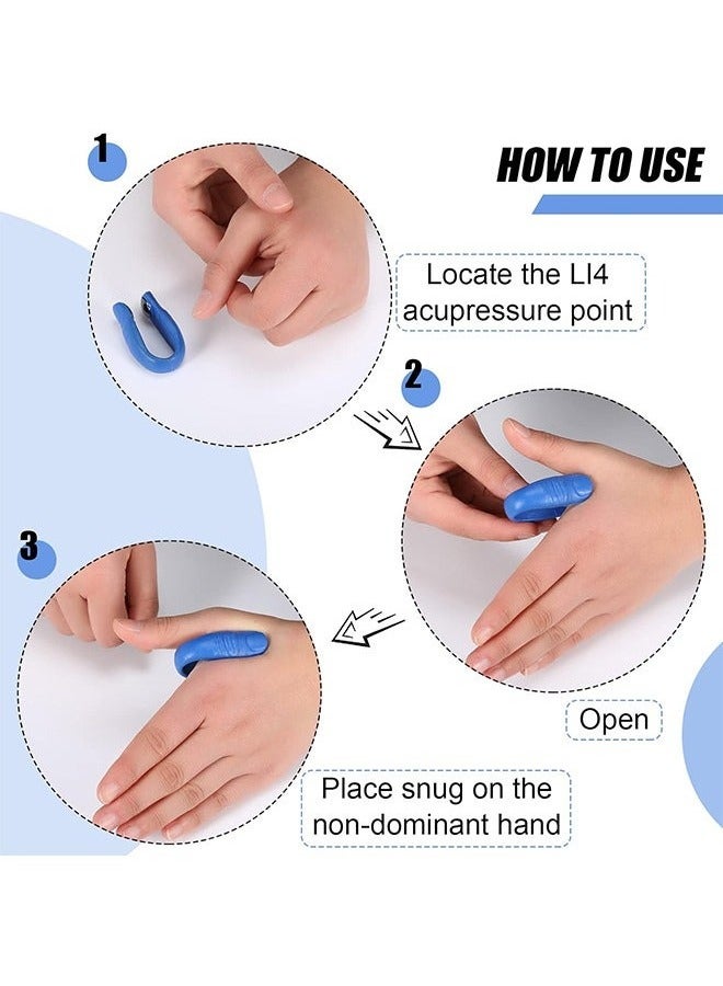 Generic 2 Pcs Acupressure Hand Pressure Point Clip, Magnet Palm Pressure Clip Pressure Point Clip for Migraine Relief, Headache Pressure Point Tool for Relaxation (Blue+Green)  - Image 4