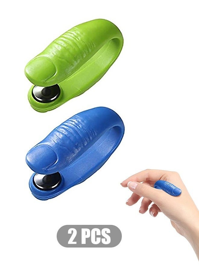 Generic 2 Pcs Acupressure Hand Pressure Point Clip, Magnet Palm Pressure Clip Pressure Point Clip for Migraine Relief, Headache Pressure Point Tool for Relaxation (Blue+Green)  - Image 1