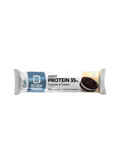 Born Winner Deluxe Protein Bar, Crunchy Cookies and Cream - 75 gm