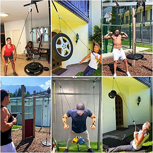 ZHEN Lifting Pulley System for Gym, 360 Degree Rotation Quiet Pulley, Steel Cable Rope Lifting Pulley Block, Load Bearing 661lbs (1 Pcs) - Image 2