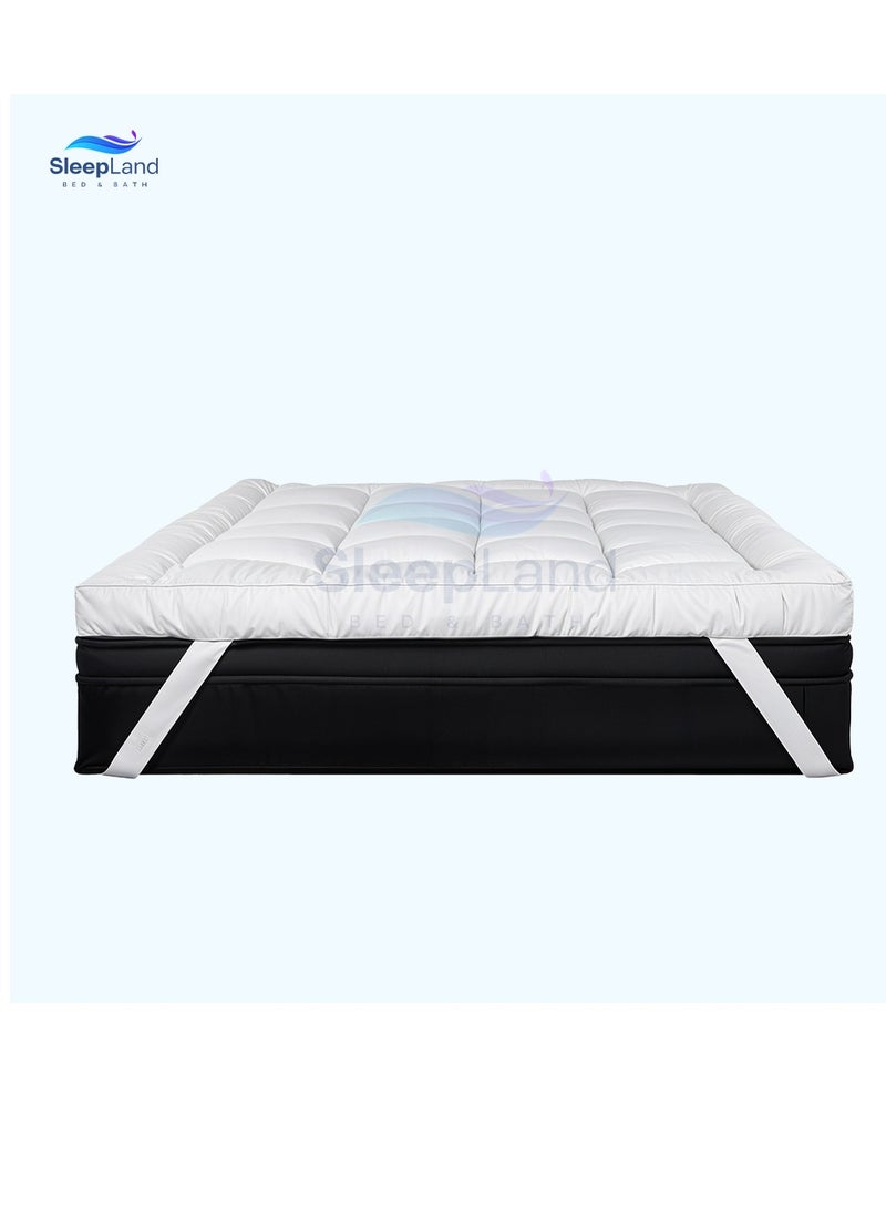 سليب لاند بكج ( لباد فندقي مقاس 200×200 سم ارتفاع 14 سم + طقم واقي مخدة ) - Image 2