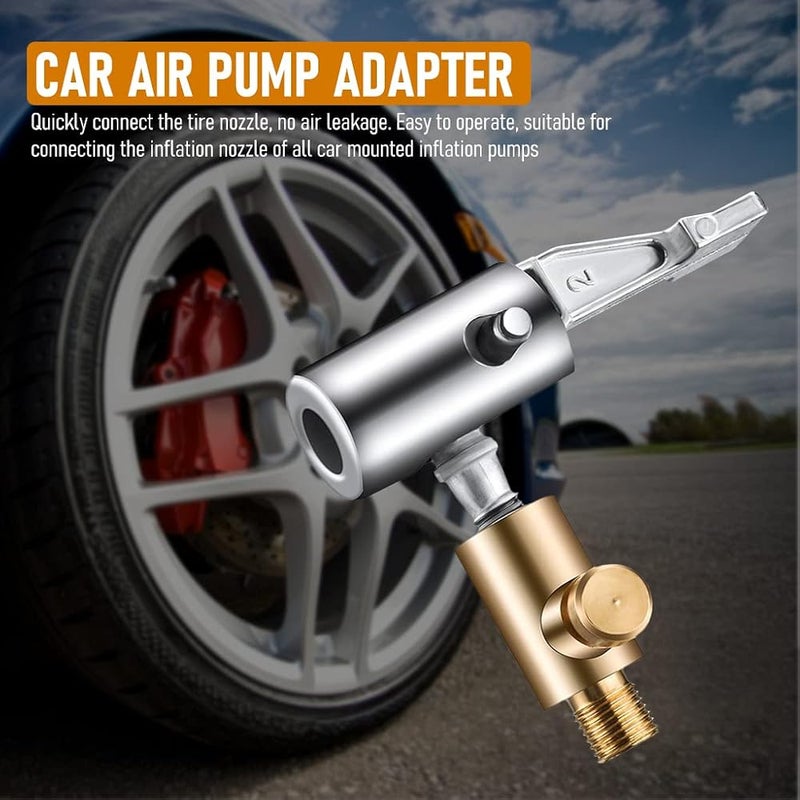 HASTHIP Universal Air Pump Nozzle for Inflator, Lock On Air Chuck Tire Inflator with Air Release Valve, Car Air Pump Thread Nozzle Adapter, Portable No Leakage Replacement Hose Adapter - Image 5