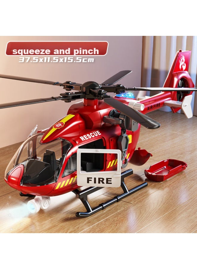 Xst Children's Toy Large Helicopter, Inertia Simulation Passenger Aircraft Model, Boys' Fire Rescue Helicopter, Birthday Gift - Image 5