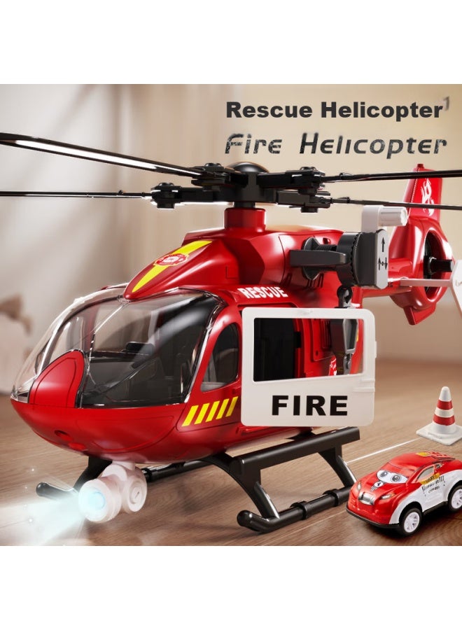 Xst Children's Toy Large Helicopter, Inertia Simulation Passenger Aircraft Model, Boys' Fire Rescue Helicopter, Birthday Gift - Image 1