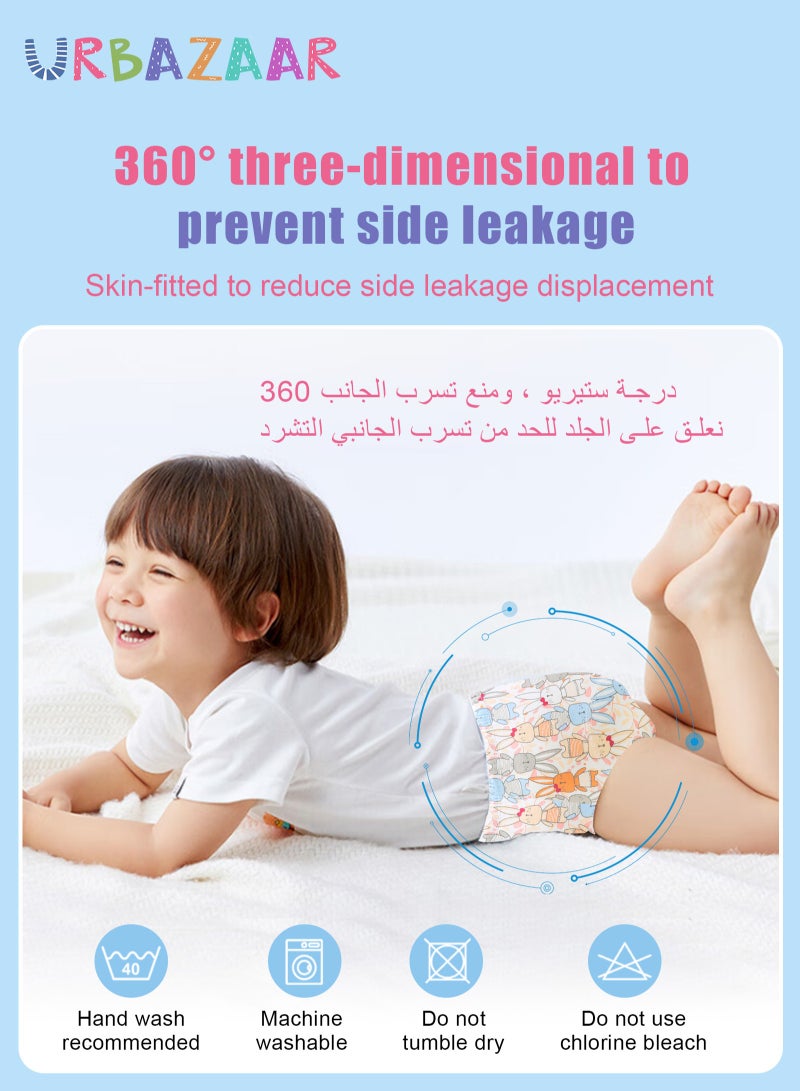 URbazaar 8PCS Baby Potty Training Pants, Breathable Potty Training Underwear, Toddler Learning Training Pants for Girls & Boys 6 Layers Strong Absorbent Cotton Training Underwear  - Image 5