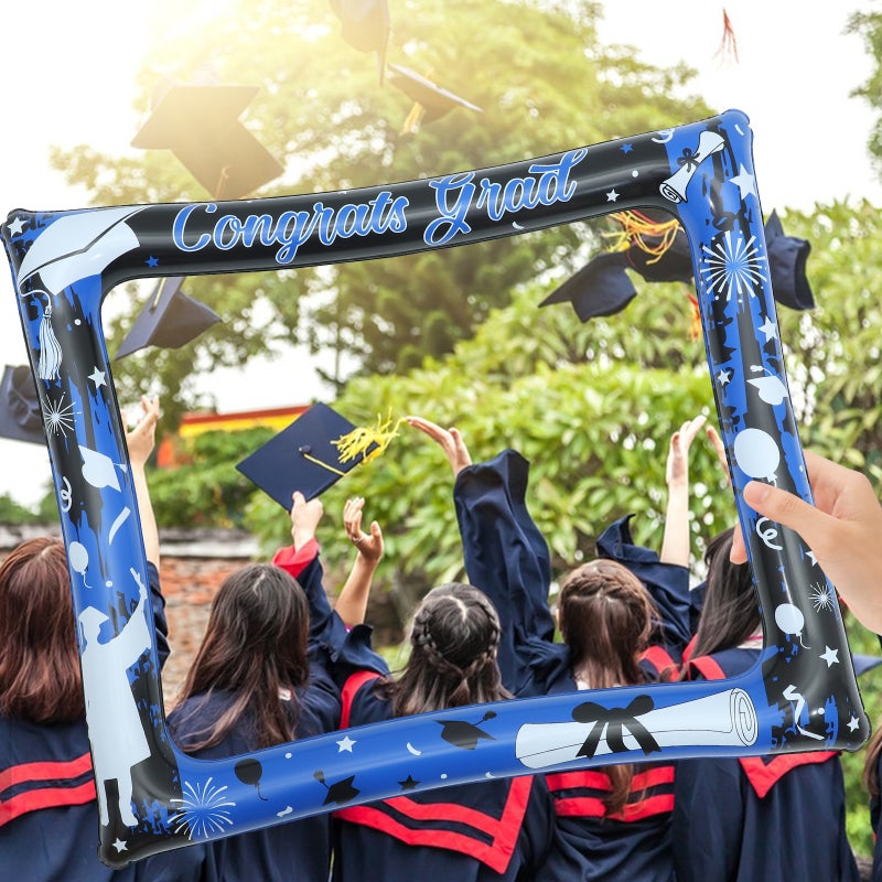 Congrats Grad Inflatable Photo Frame Selfie Picture Frame Graduation Photo Booth Prop - Image 3