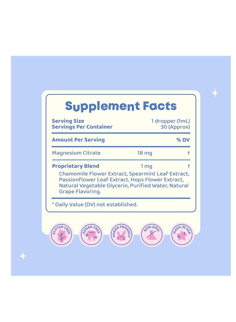 JoySpring Magnesium Citrate Liquid for Kids – Sugar & Gluten-Free Magnesium Supplement with Chamomile & Passion Flower – Calm Support for Kids & Adults – 30 Servings - Image 3