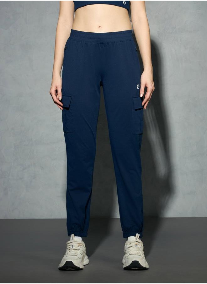Technosport - Logo Print 4-Way Stretch Joggers by Styli - Image 1