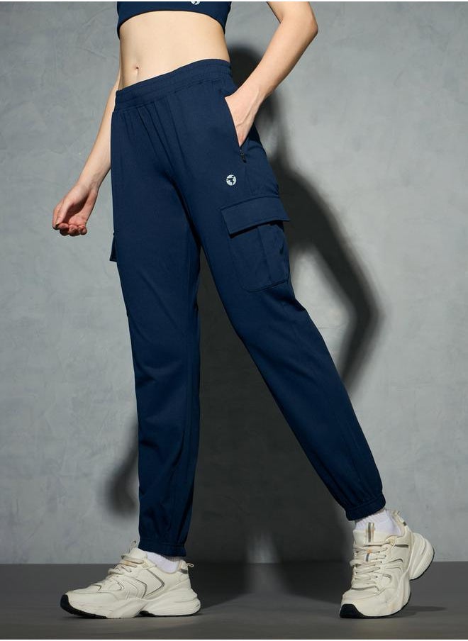 Technosport - Logo Print 4-Way Stretch Joggers by Styli - Image 1