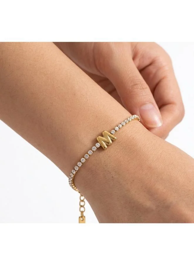 روفو Letter M Initial Tennis Bracelet