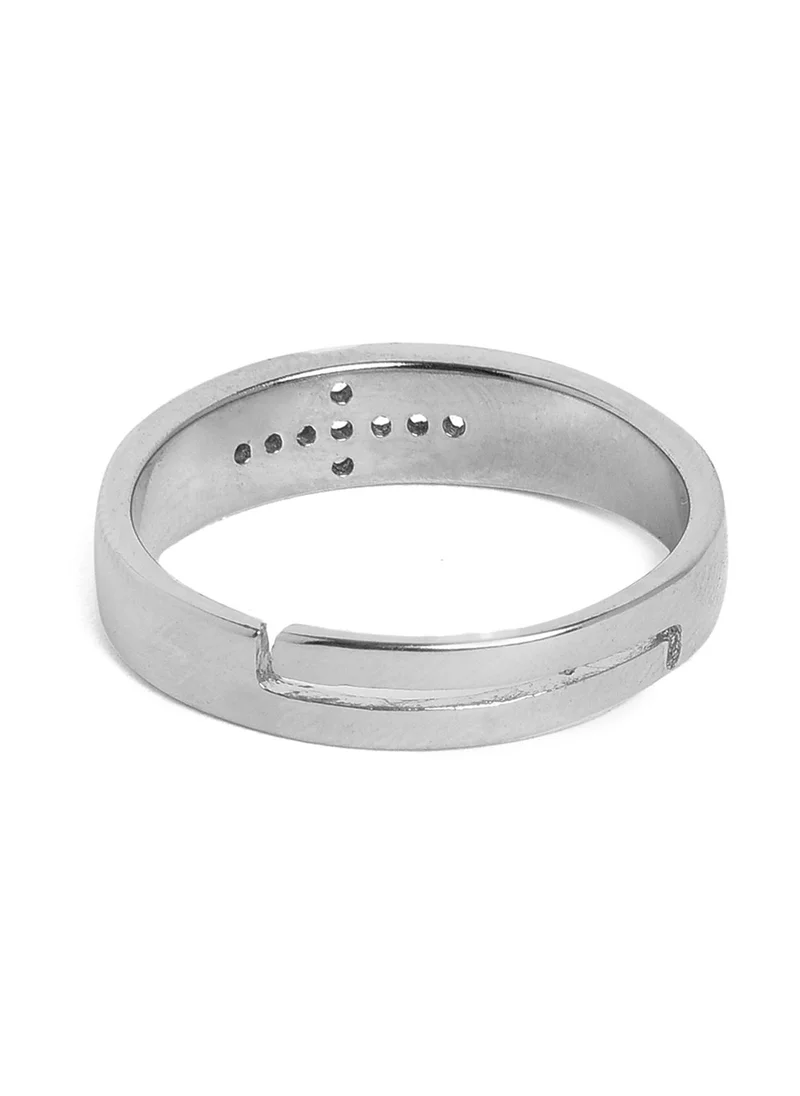 سوهي Oxidised Stone-Studded Finger Band