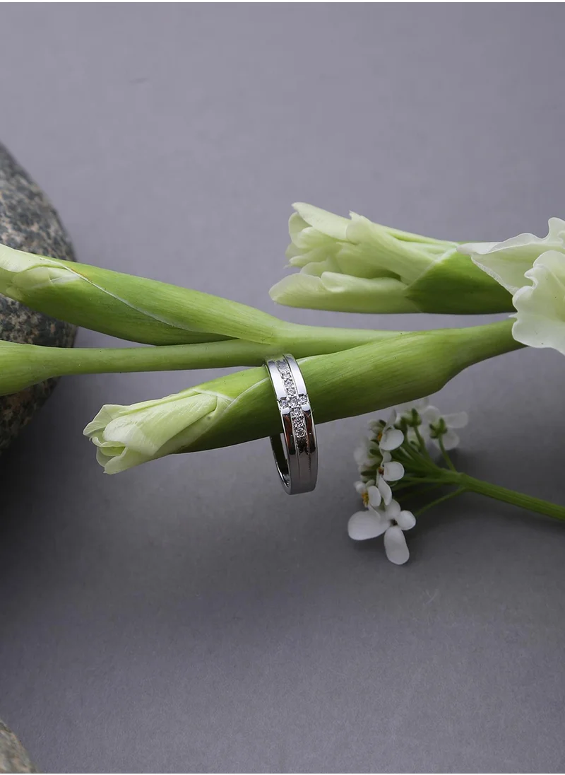 سوهي Oxidised Stone-Studded Finger Band