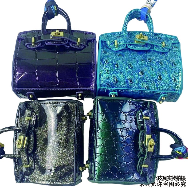 Live Mini Leather Mini Bag Platinum Pendant Small Bag Lipstick Headset Car Key Bag Cute Bag Hanging Accessories - Image 4