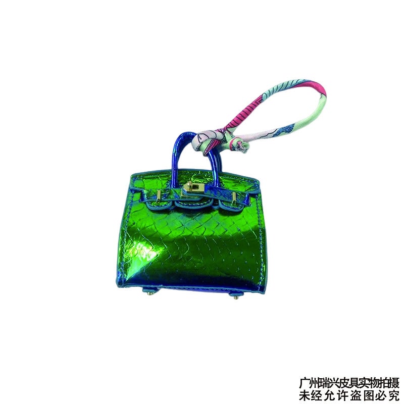 Live Mini Leather Mini Bag Platinum Pendant Small Bag Lipstick Headset Car Key Bag Cute Bag Hanging Accessories - Image 1