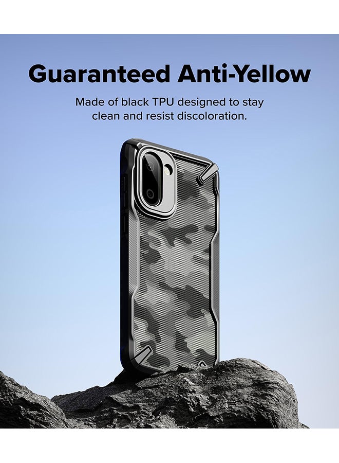 Ringke Fusion-X for OnePlus 15R Case , Clear Hard Back with Shockproof Protective Bumper Phone Cover for OnePlus 15R - Camo Black Camo Black - Image 4