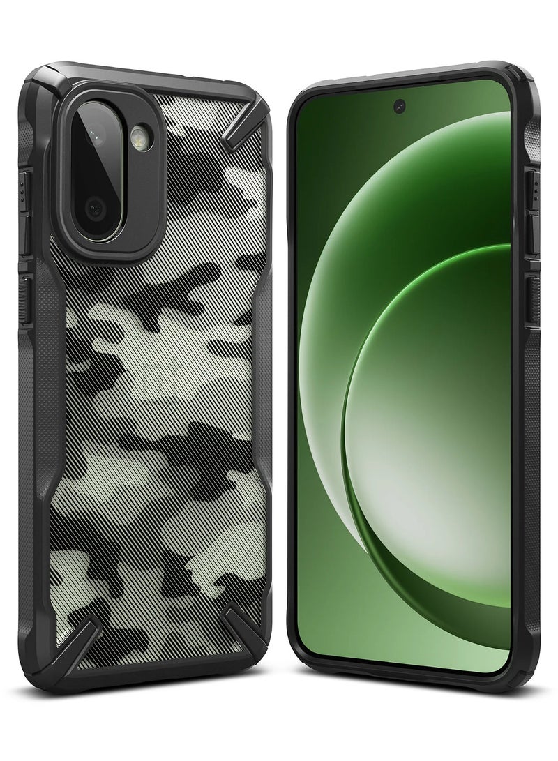 Ringke Fusion-X for OnePlus 15R Case , Clear Hard Back with Shockproof Protective Bumper Phone Cover for OnePlus 15R - Camo Black Camo Black - Image 1