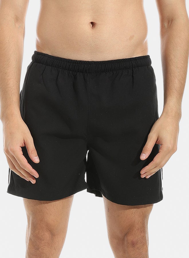 Andora Plain Black Swim Shorts with Sided Pockets_Black - Image 1