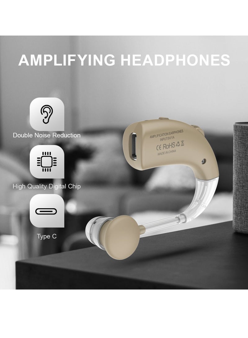 general Hearing aid amplification auxiliary listening earphones ear-hook rechargeable elderly deaf and hard of hearing - Image 4