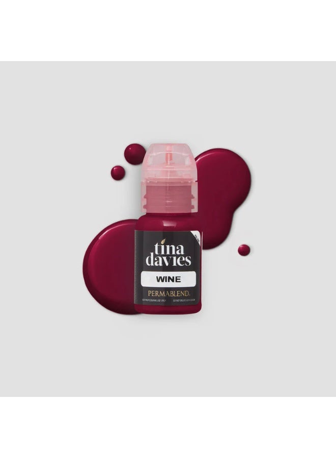 Perma Blend Lip Pigment – Tina Davies Wine 15ml | Professional Permanent Makeup Lip Blush Tattoo Ink | High Retention, Vegan, True-to-Tone Healing Semi-Permanent Lip Color | SKU: PBTDW1/2 - Image 1