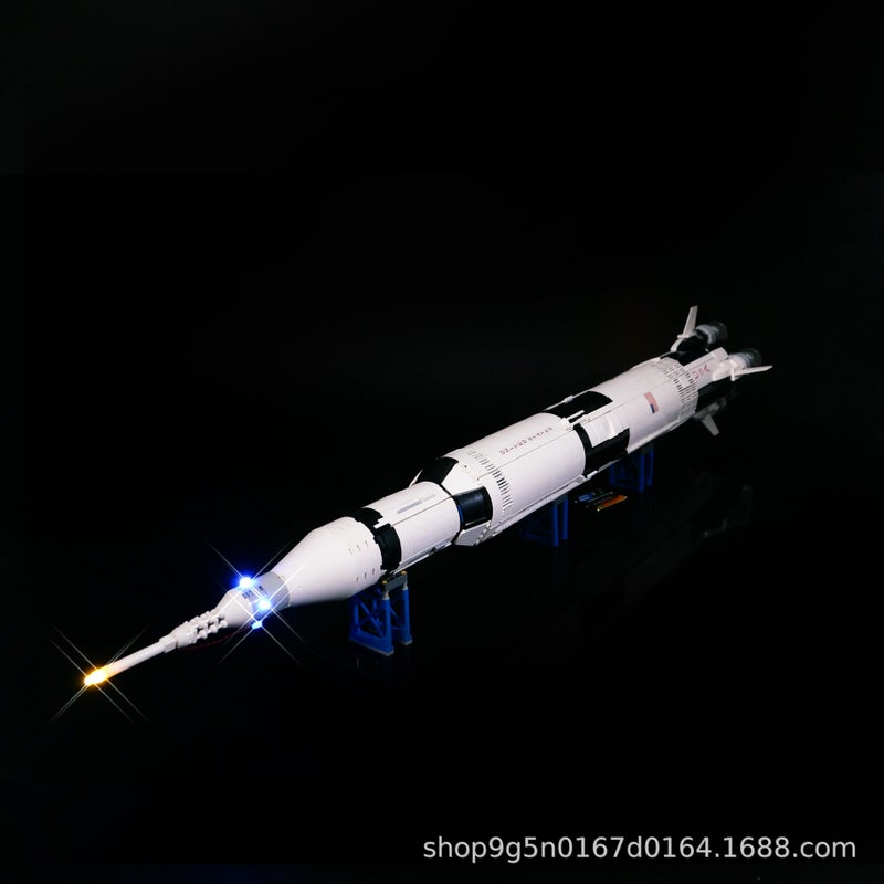 DIY Building Block Lamp Compatible with LEGO 21309 Apollo Saturn V Rocket LED Light Kit - Image 2