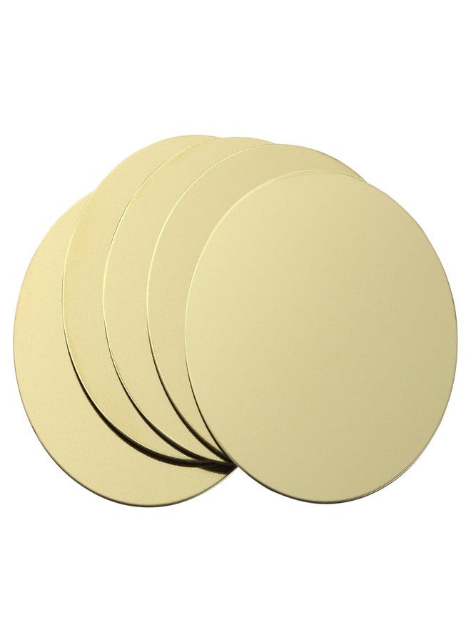 UKCOCO Adhesive Metal Plates, 10 Pack Round Magnetic Metal Plates Car Vehicle Mount Phone Holder Diameter 4cm (Gold) - Image 1