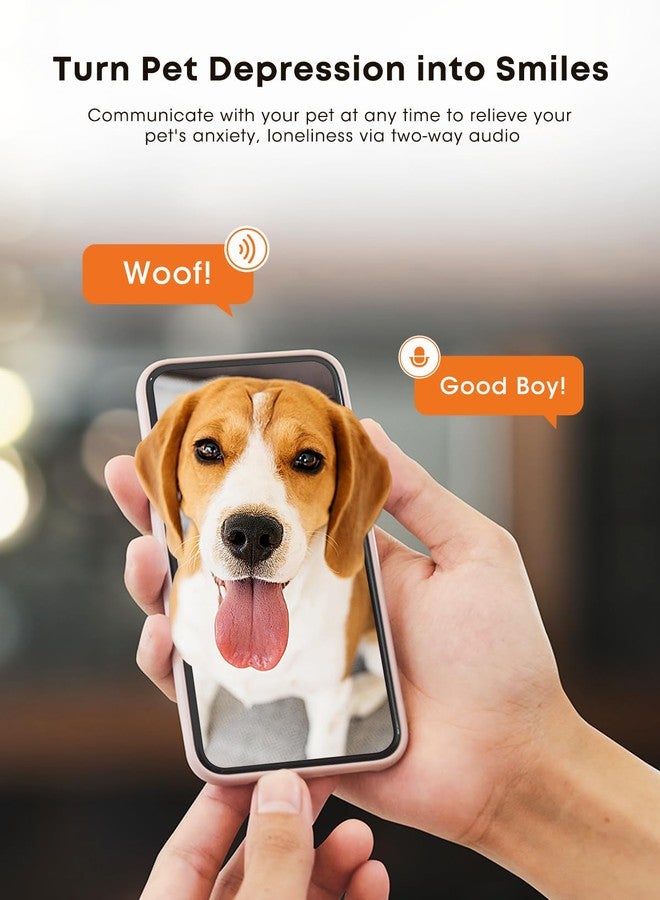 Dokoo Olkieqz Dog Camera with Treat Dispenser, 330° View Pet Camera with 2K/4MP HD Camera, 2.4 & 5 GHz Wi-Fi Cats Camera with 2-Way Au - Image 3
