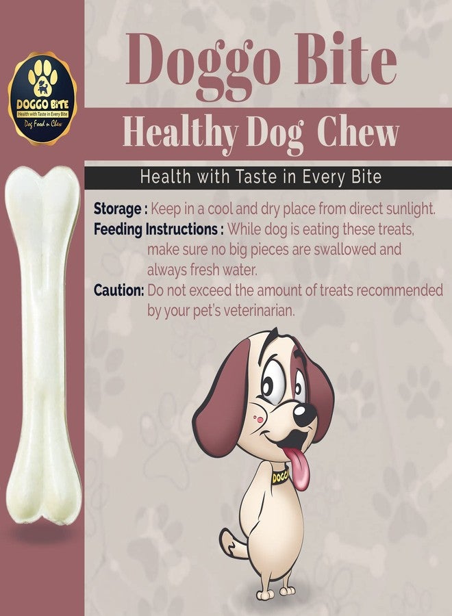 DOGGO BITE Dog Treats Pressed Chew Bone, 500gm 5 Inch (Buy 1 Get 1 Free) Rawhide for Small/Medium/Large Breeds 8-30 Kg Dogs - Total 1 Kg (Approx 12 Chews in Pack) - Image 3