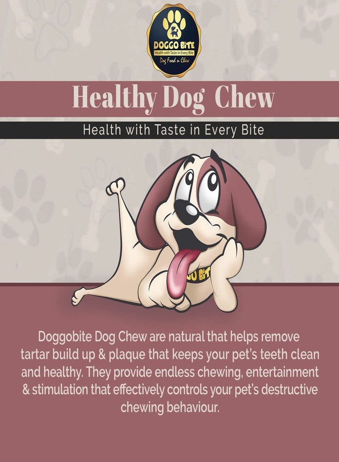DOGGO BITE Dog Treats Pressed Chew Bone, 500gm 5 Inch (Buy 1 Get 1 Free) Rawhide for Small/Medium/Large Breeds 8-30 Kg Dogs - Total 1 Kg (Approx 12 Chews in Pack) - Image 4