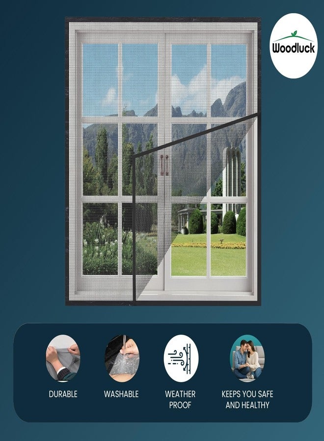 Woodluck Mosquito Net for Window | Ivory 90 cm x 110 cm | Fiberglass Mesh | Pre Stitched Window Net for Home Door Kitchen Bathroom Balcony | Durable Mesh for Windows | Ready to Use Insects Nets - Image 5