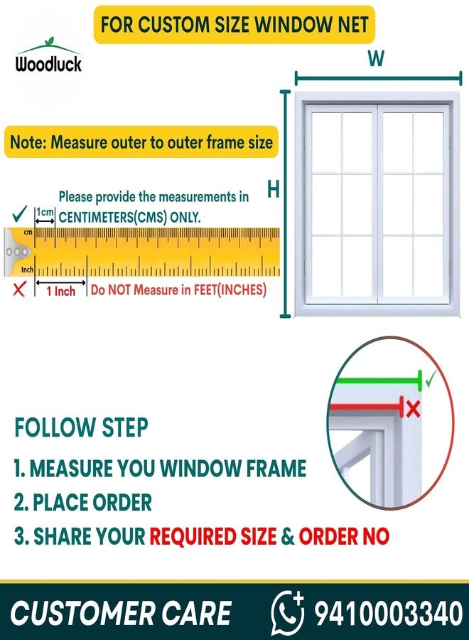 Woodluck Mosquito Net for Window | Ivory 90 cm x 110 cm | Fiberglass Mesh | Pre Stitched Window Net for Home Door Kitchen Bathroom Balcony | Durable Mesh for Windows | Ready to Use Insects Nets - Image 3