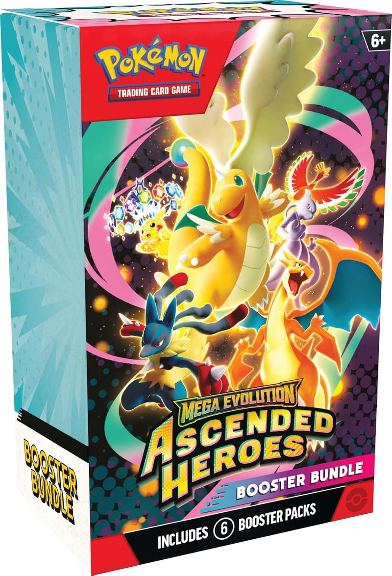 بوكيمون Pokémon TCG: Mega Evolution—Ascended Heroes Booster Bundle (6 Booster Packs) - Image 1
