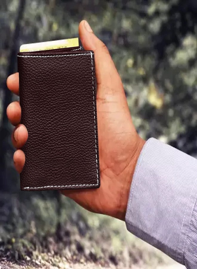 GREEN DRAGONFLY PU Leaher Coffee Brown Card Holder/Men's/Wallets Debit Card Holder - Image 3