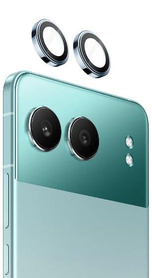 ZARALA Camera Lens Frame Glass Compatible with Oneplus Nord 4 Tempered Glass Aluminum Alloy Frame Individual Camera Lens Protector Cover (Blue) - Image 1