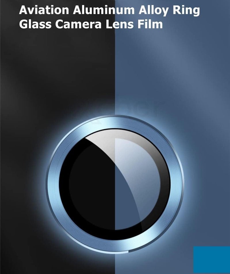 ZARALA Camera Lens Frame Glass Compatible with Oneplus Nord 4 Tempered Glass Aluminum Alloy Frame Individual Camera Lens Protector Cover (Blue) - Image 3