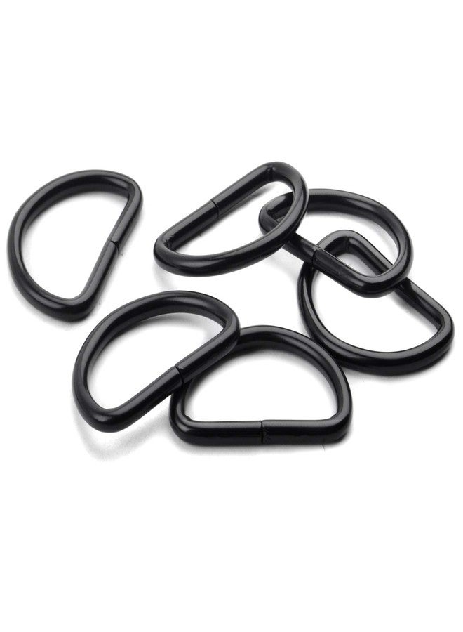 BronaGrand 50 Pieces 25mm Metal D Rings Buckles for Straps Ties Belts Bags, Black - Image 5
