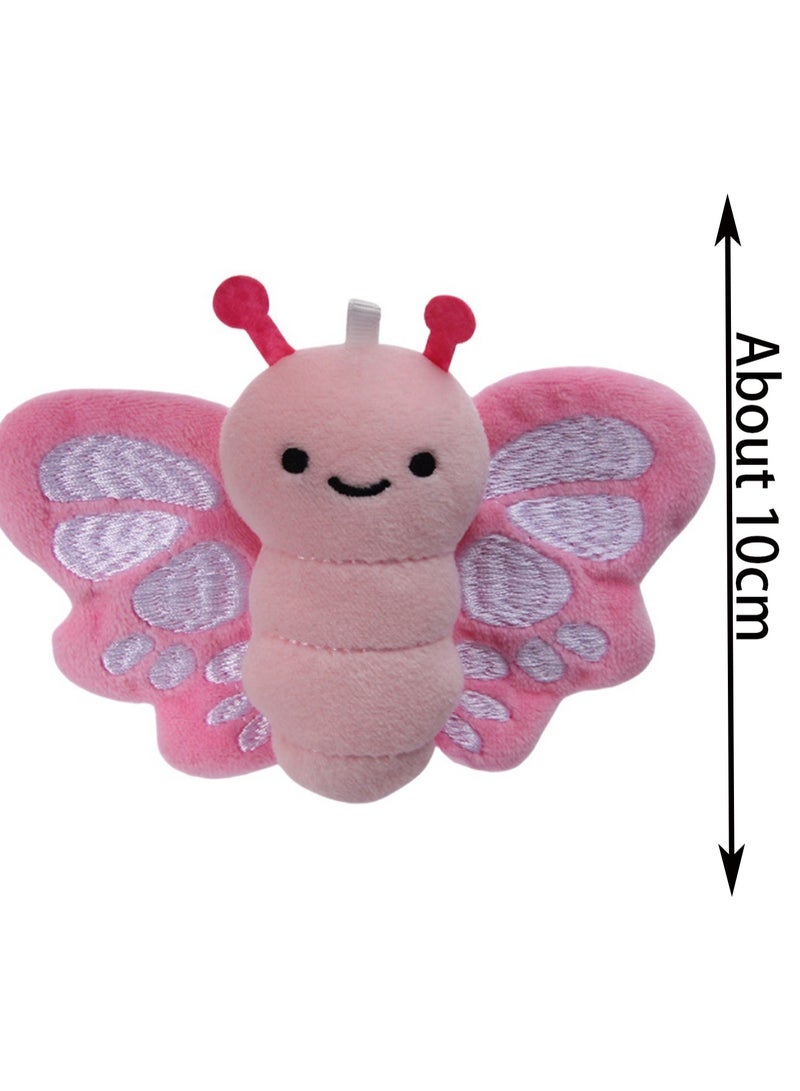 10cm Butterfly Plush Toy Simulation Doll Insect Series Plush Toy Keychain Backpack Small Pendant Boy Girl Birthday Gift  - Image 2
