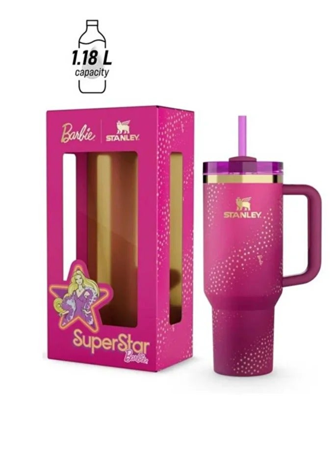Stanley The Barbie x Stanley Quencher H2.0 Flowstate Barbie Icon Stainless-Steel Bottle 1.18L - Image 1