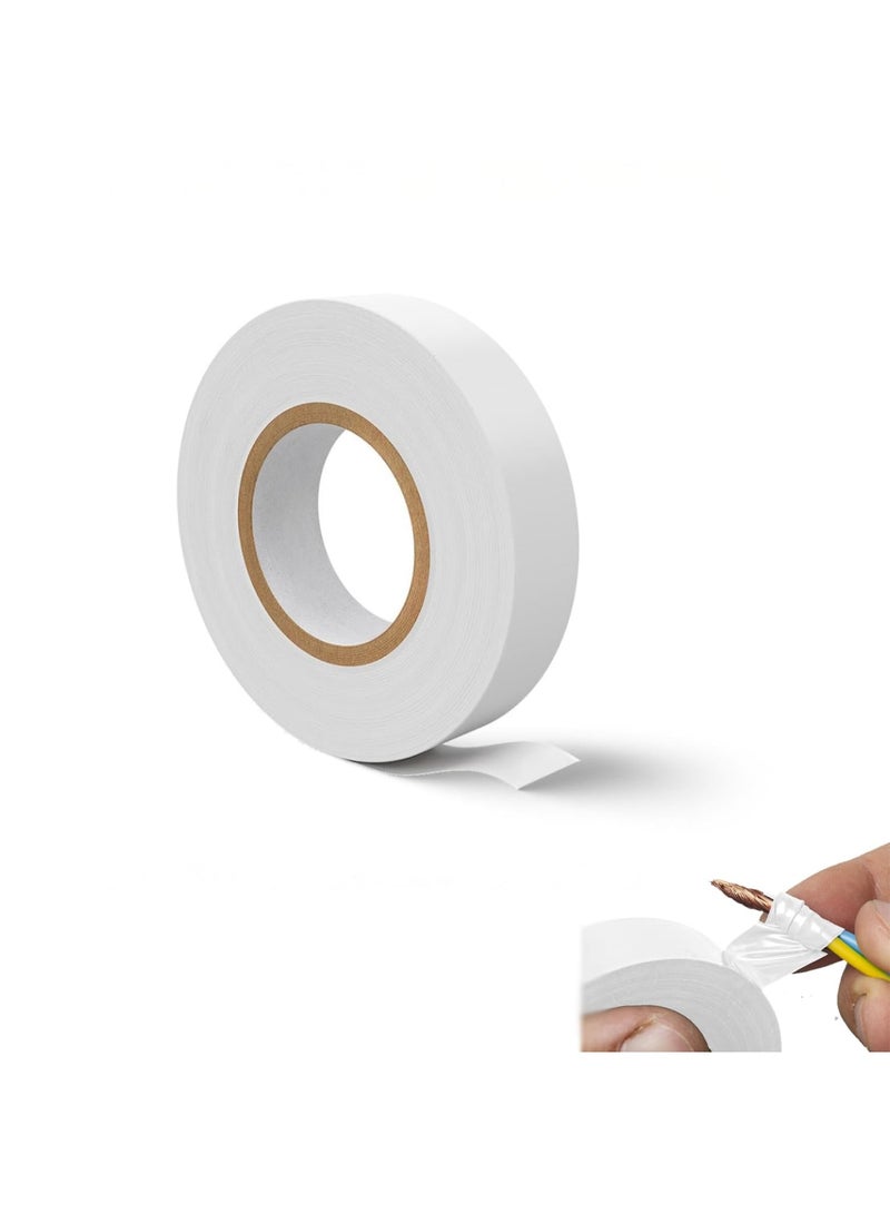 SYOSI Flame Retardant White Electrical Tape, 6 Roll, 0.62 Inch * 66 Feet, PVC Insulation Tape for Electrical Wiring, Suitable for Home & Outdoor Use, 5℉ to 221℉ (White) - Image 1