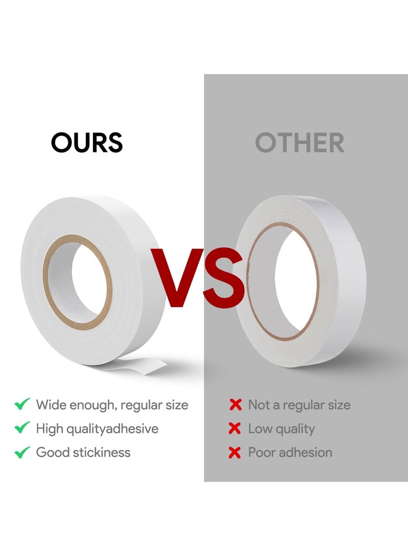 SYOSI Flame Retardant White Electrical Tape, 6 Roll, 0.62 Inch * 66 Feet, PVC Insulation Tape for Electrical Wiring, Suitable for Home & Outdoor Use, 5℉ to 221℉ (White) - Image 3