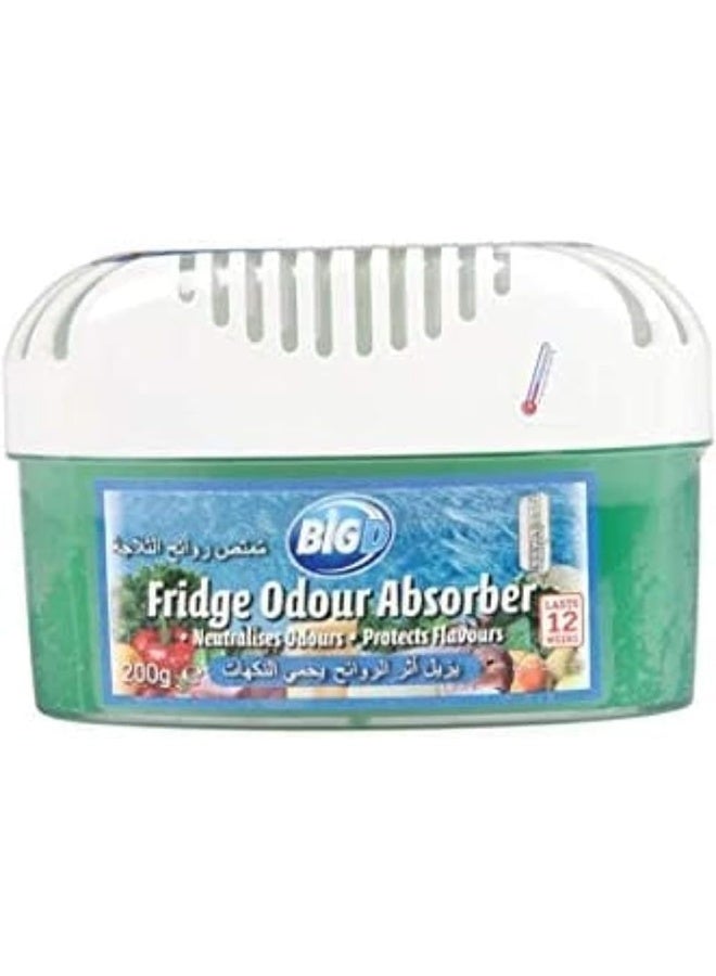 Big D Fridge Odour Absorber – Natural Seaweed Gel Deodorizer, Odorless, Spill-Proof Refrigerator Freshener, Up to 90 Days Odor Control - Image 1
