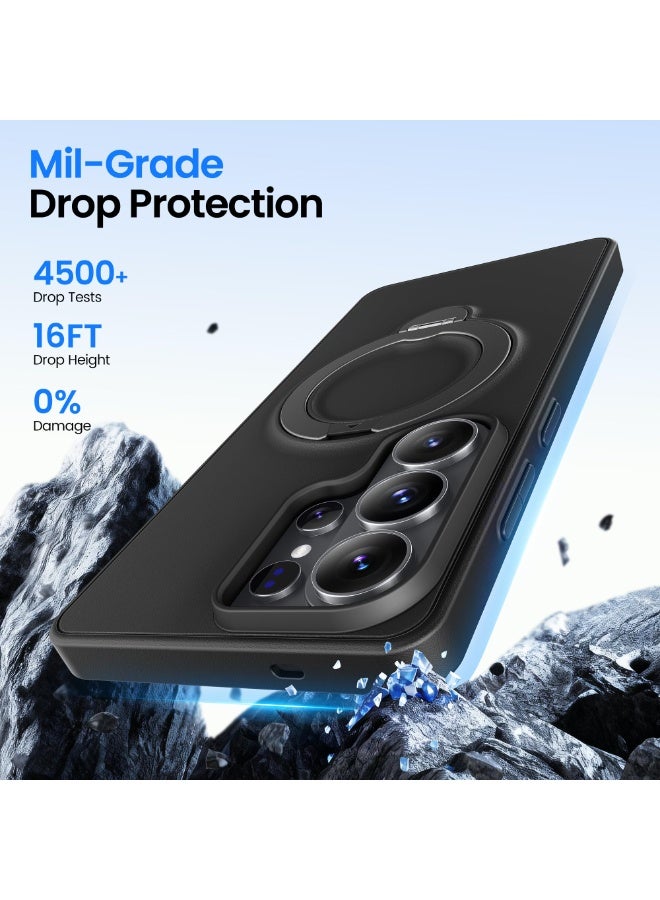 GolbinBox for Samsung Galaxy S26 Ultra Case with 360° Spin Magnetic Stand,[Compatible with MagSafe],[Military Drop Protection], Shockproof Slim Lightweight Protective for S26 Ultra Case, Black - Image 4