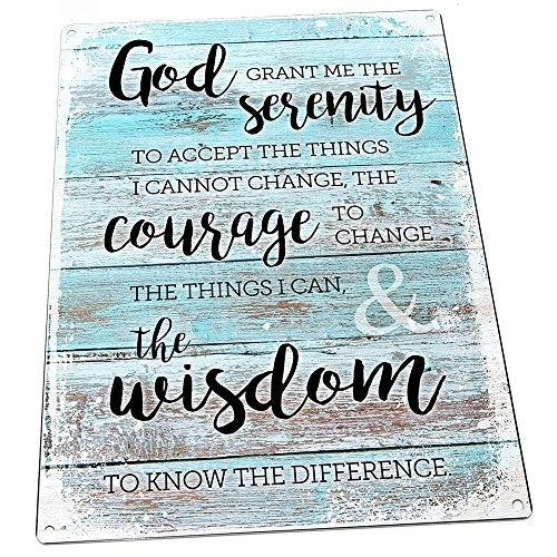 Homebody Accents Rustic Serenity Prayer Metal Sign - Image 1