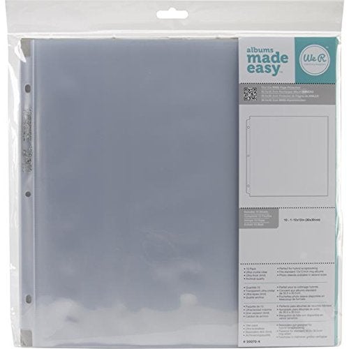 We R Memory Keepers We R Memory Keepers 12 x 12-inch 3-Ring Album Page Protectors by , 10 pack  - Image 1