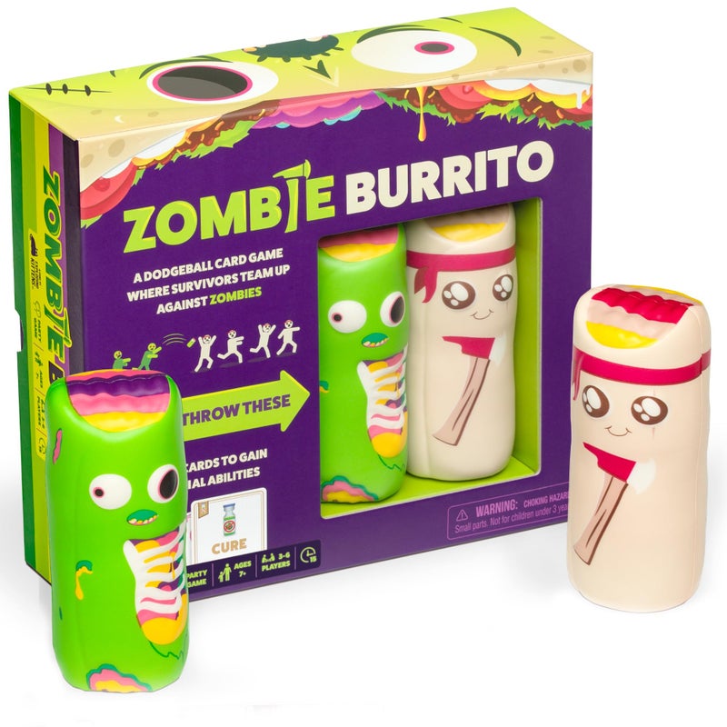 Exploding Kittens Zombie Burrito 36 Players Ages 7 15 Minutes to Play Dodgeball Zombie Card Game Party Game Family Game Night Kid and Adult Card Game