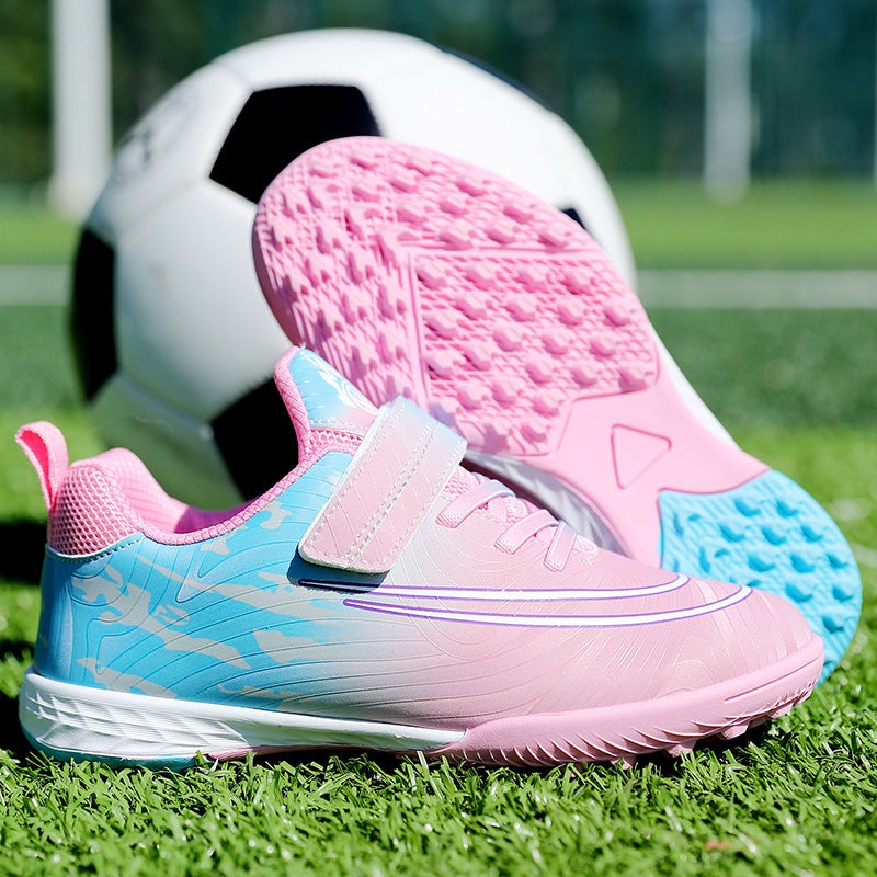 Kids Soccer Cleats 2024 Spring Training W-6888 Pink 