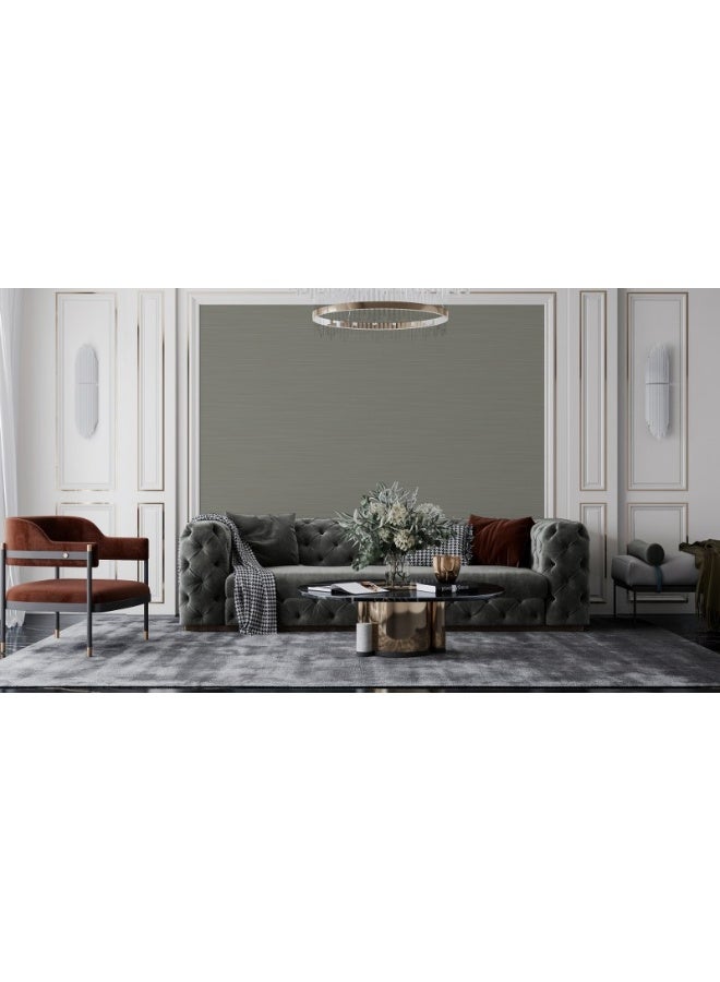 Home Gallery Dark Grey Paint Color Fabric Wallpaper Covers An Area ​​Up To 4.2Mx3M With Adhesive  And Smoothing Tool - Image 3